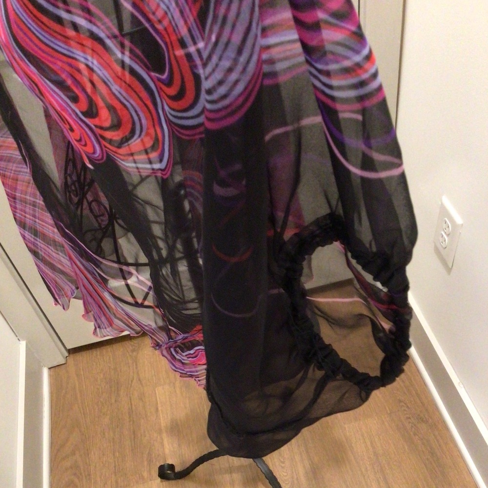 Semi-Sheer Chiffon Tunic Blouse - Picture 7 of 9